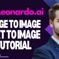 Leonardo AI interface showing image-to-image reference feature