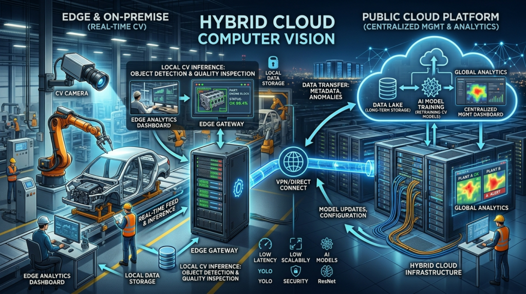 Hybrid Cloud Computer Vision for Legacy Systems