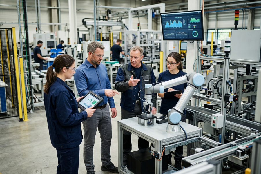 robotics-integration-team-on-smart-manufacturing-floor