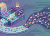 LLM tokenization illustrated as a sentence cut into token tiles that become number IDs for a language model