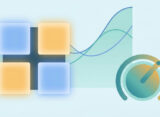 Precision and recall illustrated as a confusion matrix grid beside a threshold slider and trade-off curve